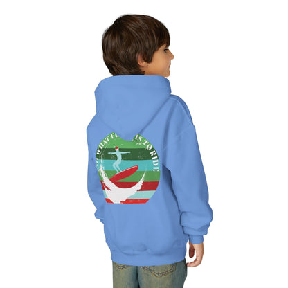 Youth Surfing Christmas Hoodie - Gildan