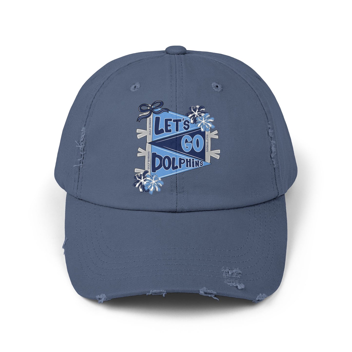 Let's Go Dolphins Distressed Cap