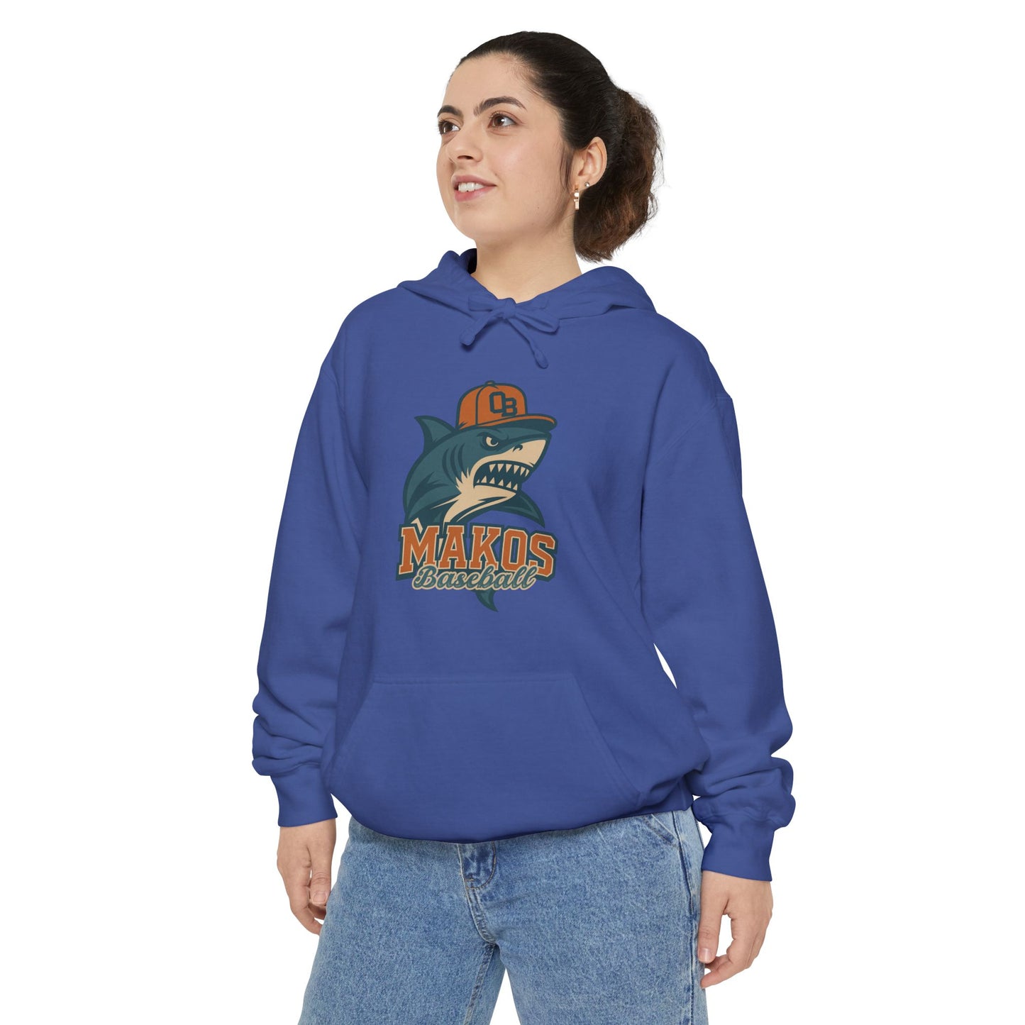 Adult Makos Retro Baseball Hoodie - Comfort Colors