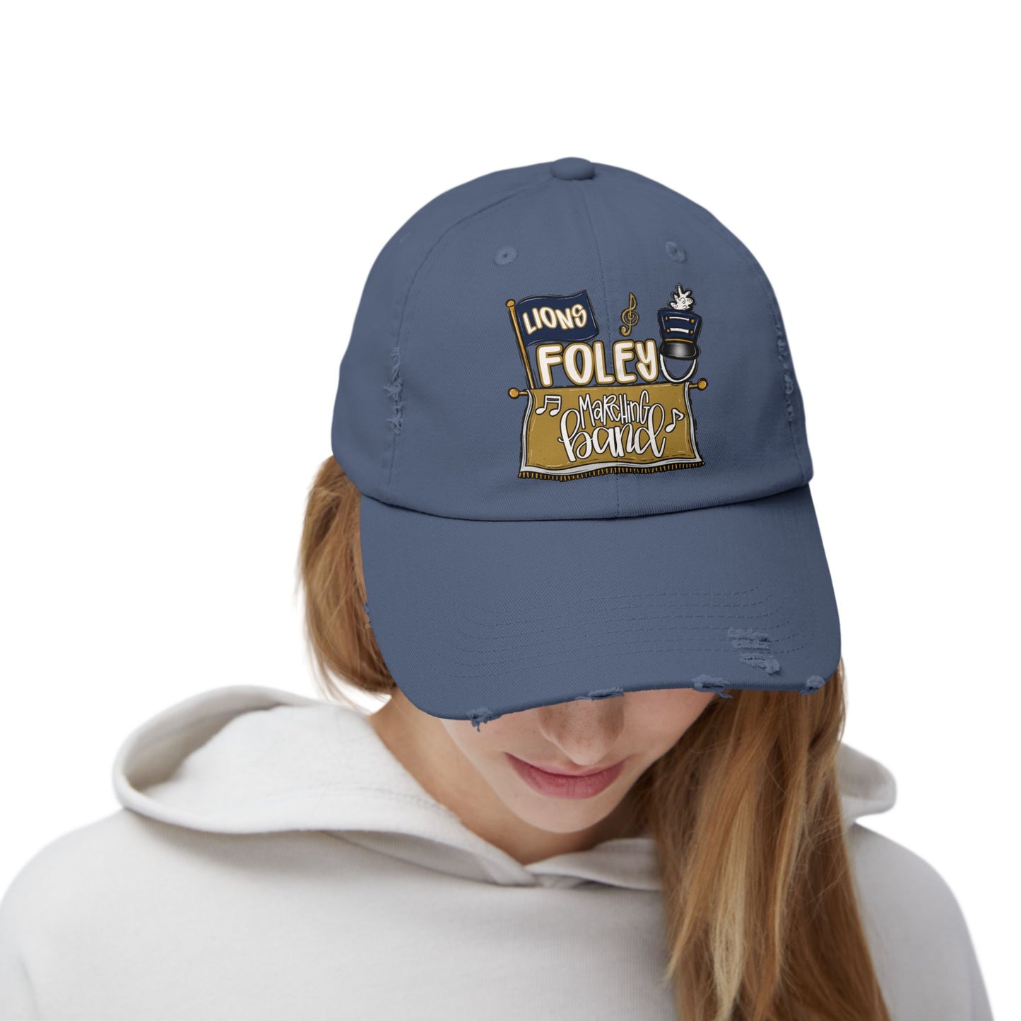 Lions Marching Band Distressed Cap