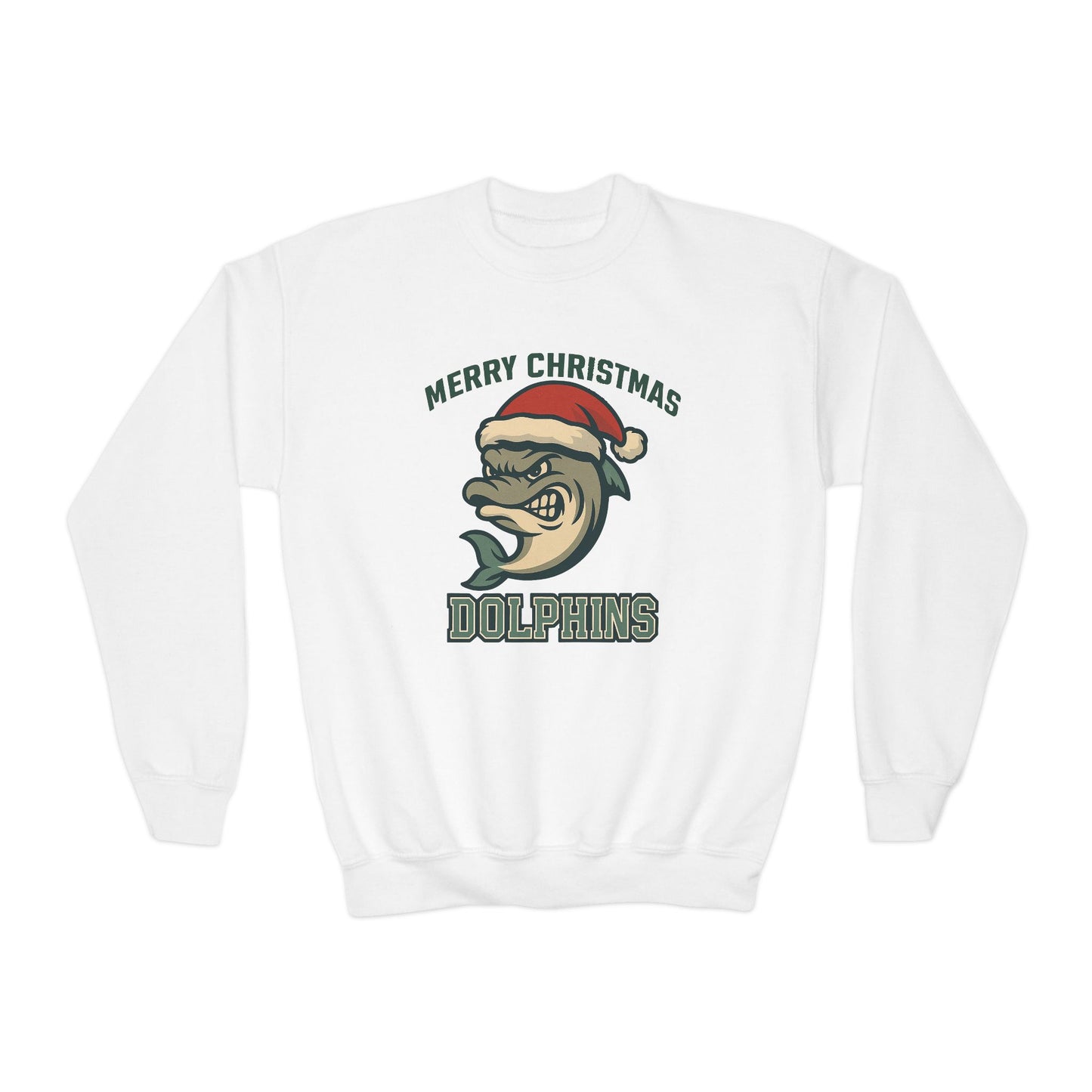 Merry Christmas Dolphins Sweatshirt - Gildan
