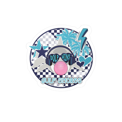 Gulf Shores Dolphin We're Poppin Kiss-Cut Vinyl Decal