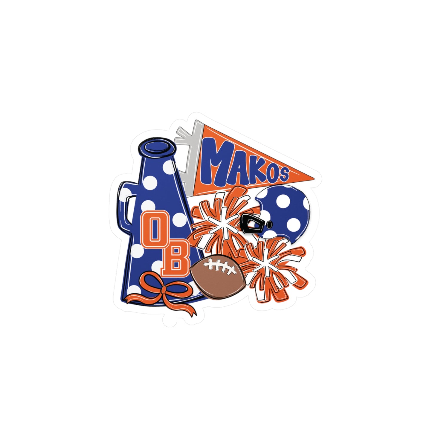 Makos Football Spirit Vinyl Decals