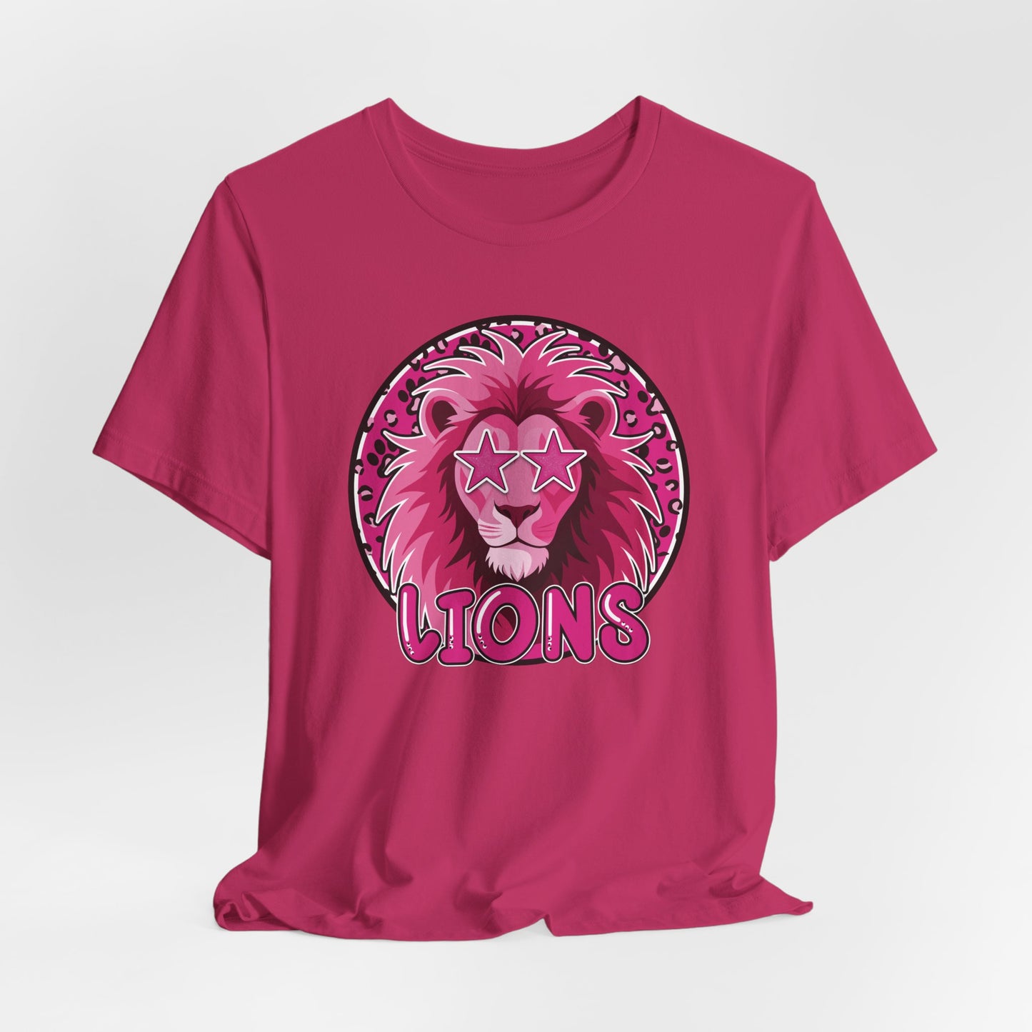 Preppy Pink Lion Tee - Bella Canvas