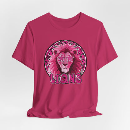 Preppy Pink Lion Tee - Bella Canvas