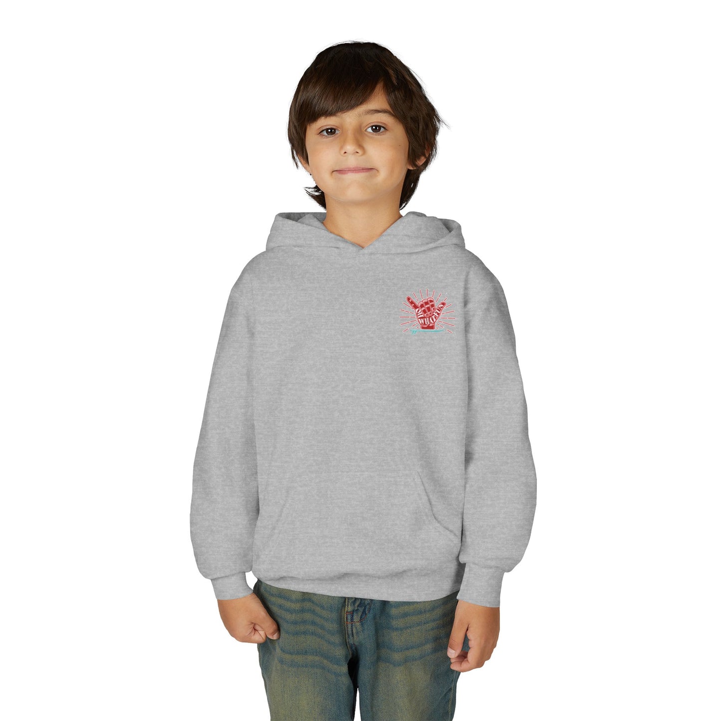 Youth Surfing Christmas Hoodie - Gildan