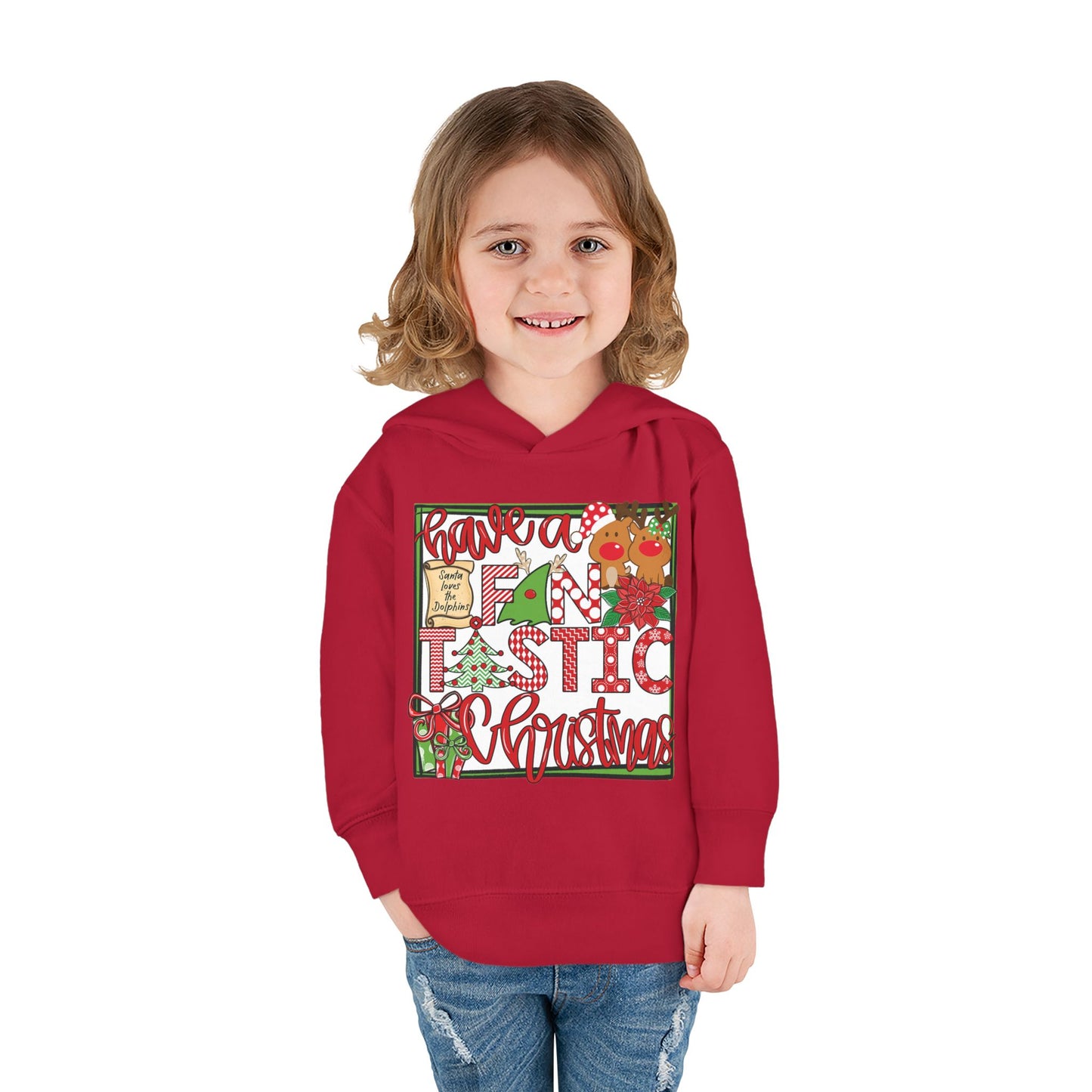Dolphins Fintastic Christmas Toddler Hoodie