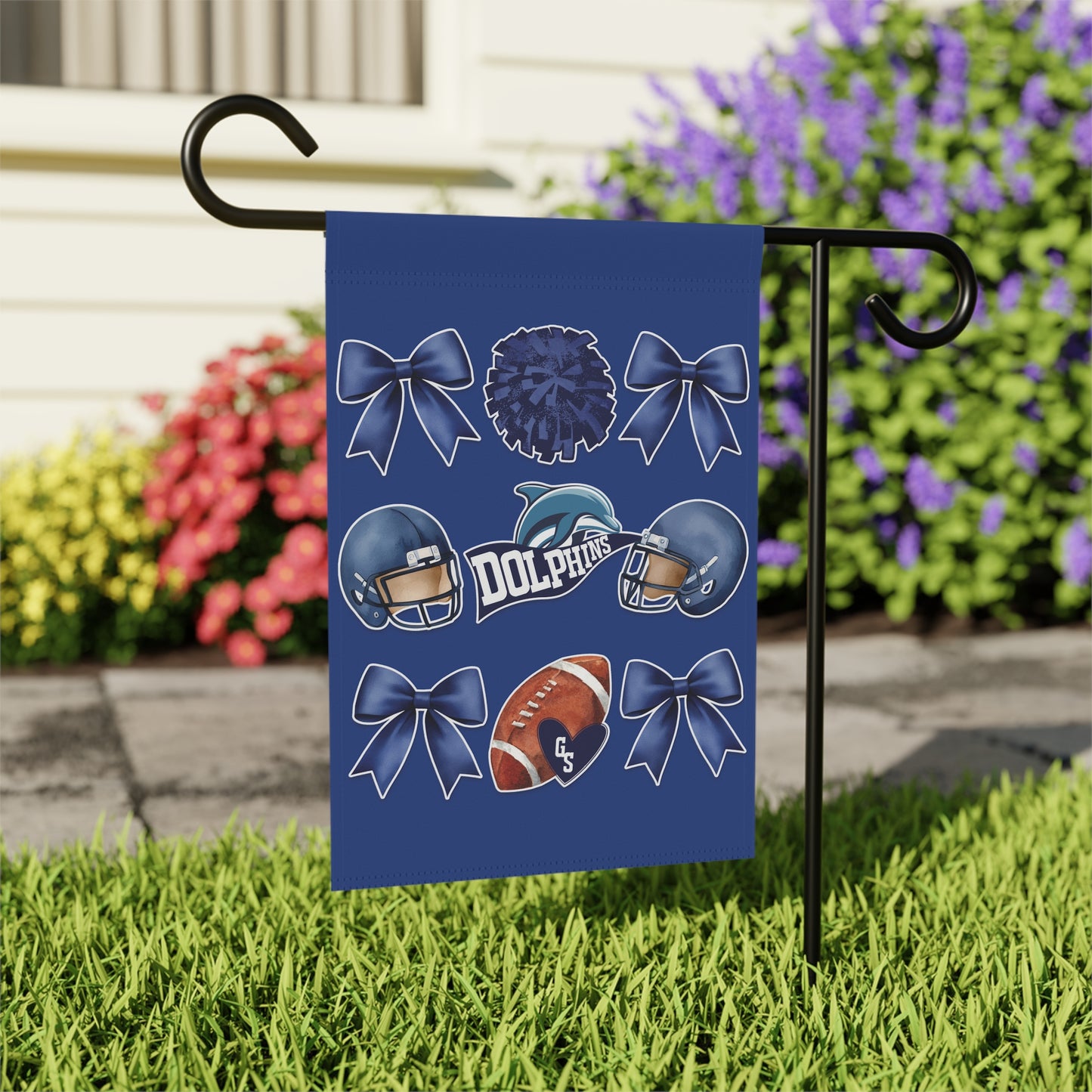 Dolphins Football & Cheer Garden Banner & Game Day Flag