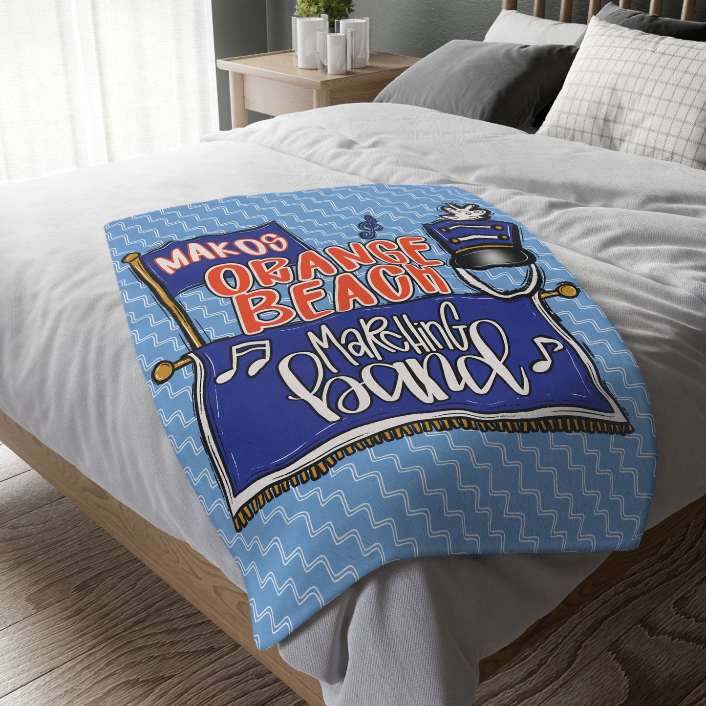 Marching Band 2 Sided Plush Fleece Blanket