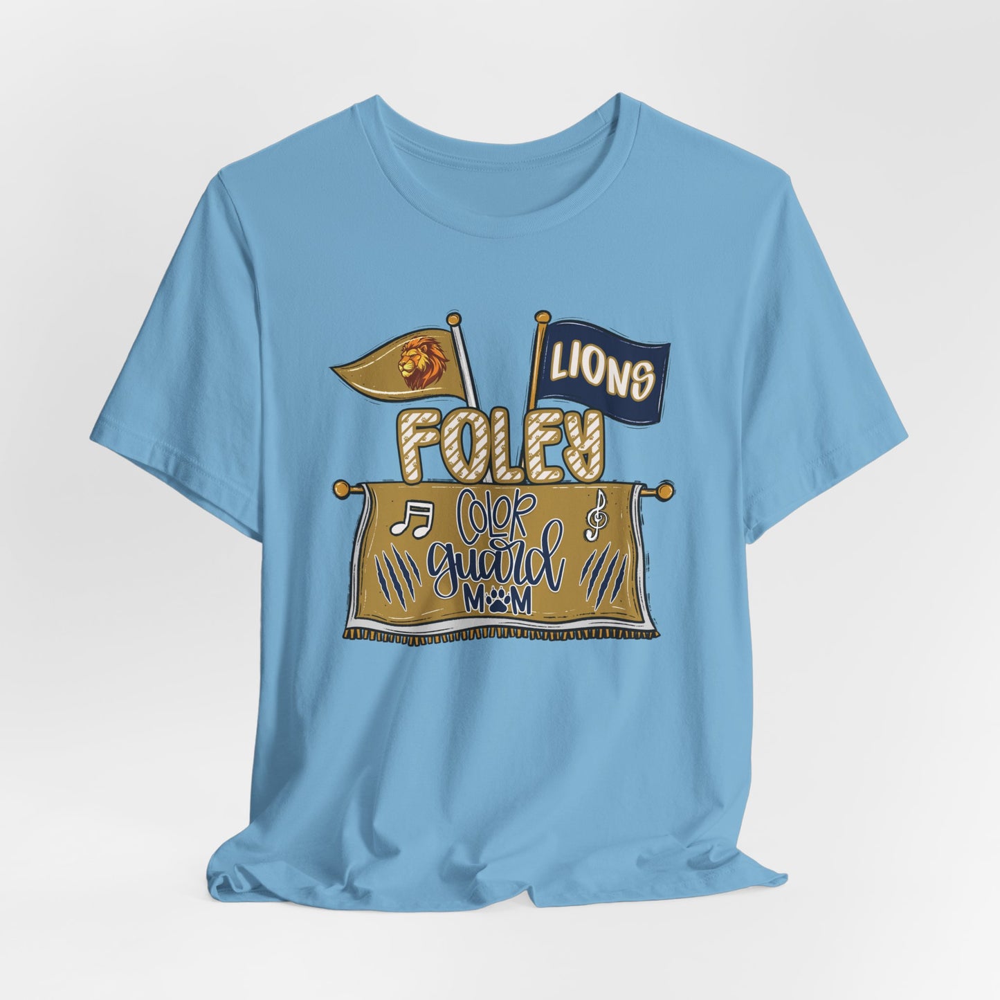 Adult Lions Color Guard Mom Tee - Bella Canvas