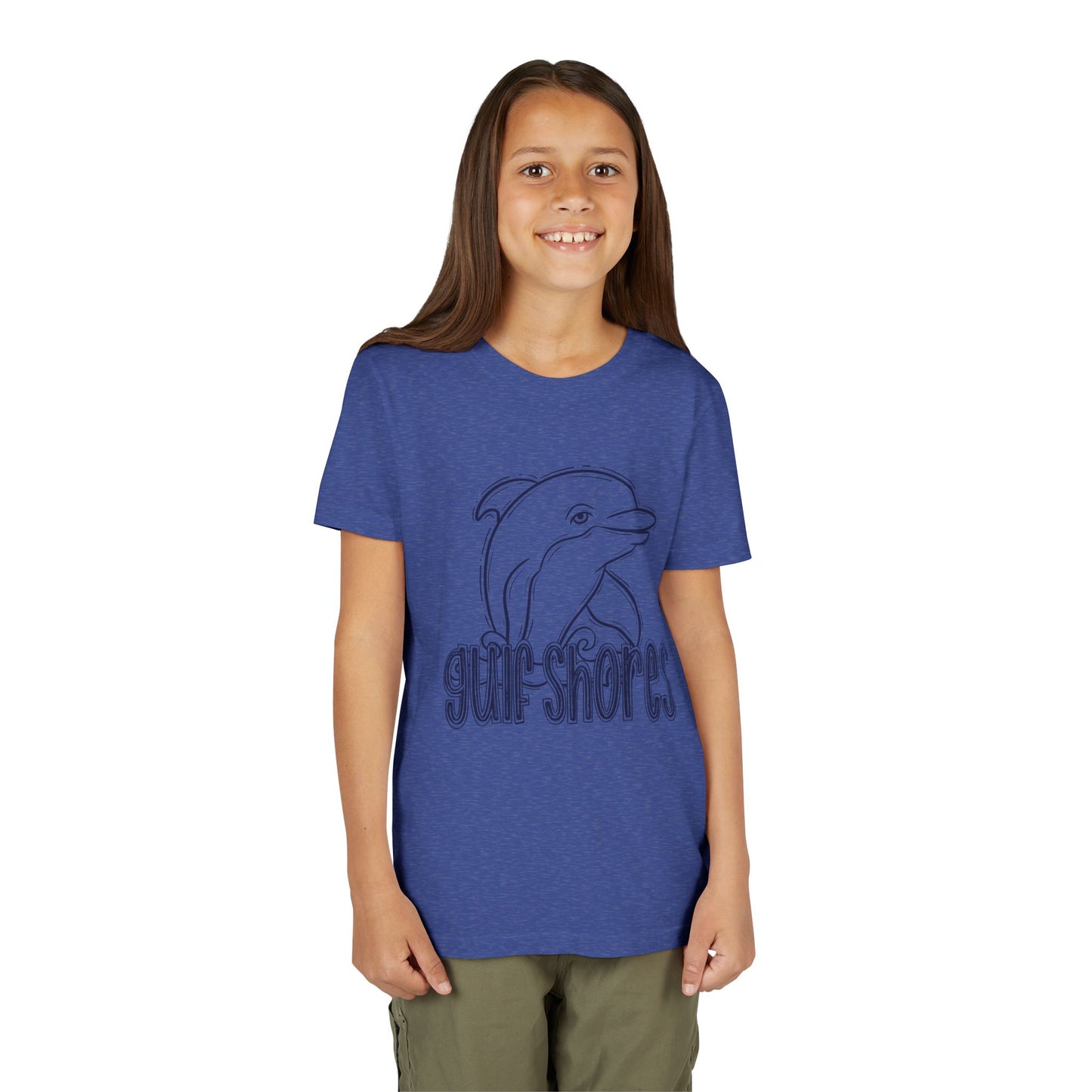 Youth Dolphin Sketch Tee - Bella Canvas