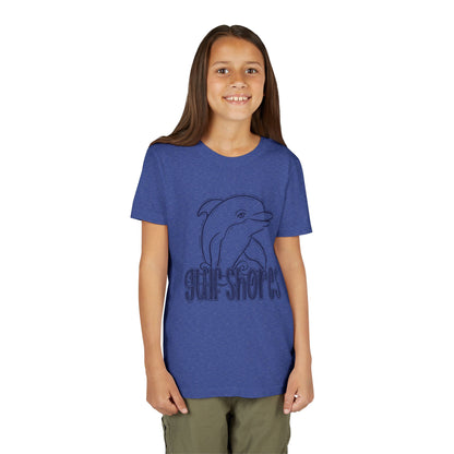 Youth Dolphin Sketch Tee - Bella Canvas
