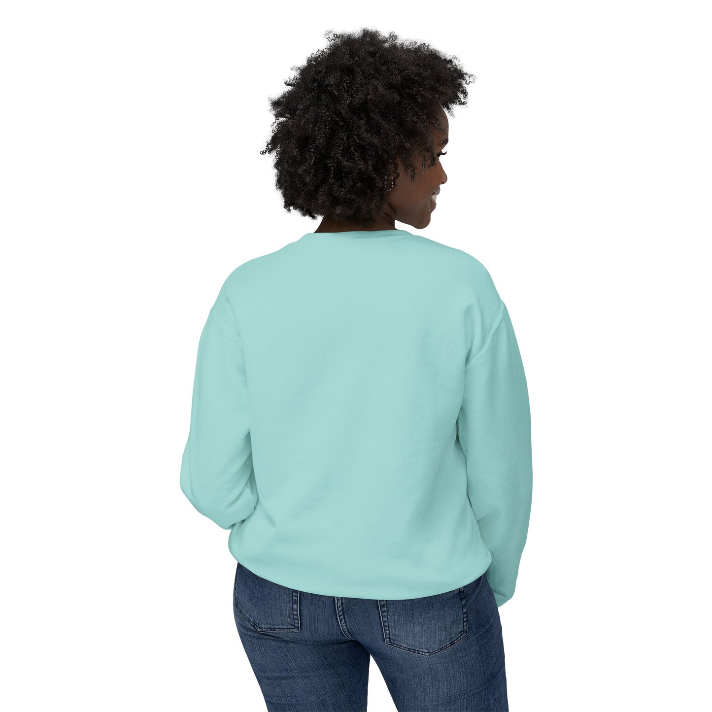 Adult Life of a Dolphin Faux Glitter Sweatshirt - Comfort Colors