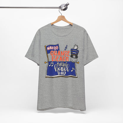 Adult Orange Beach Dad Band Tee - Bella Canvas