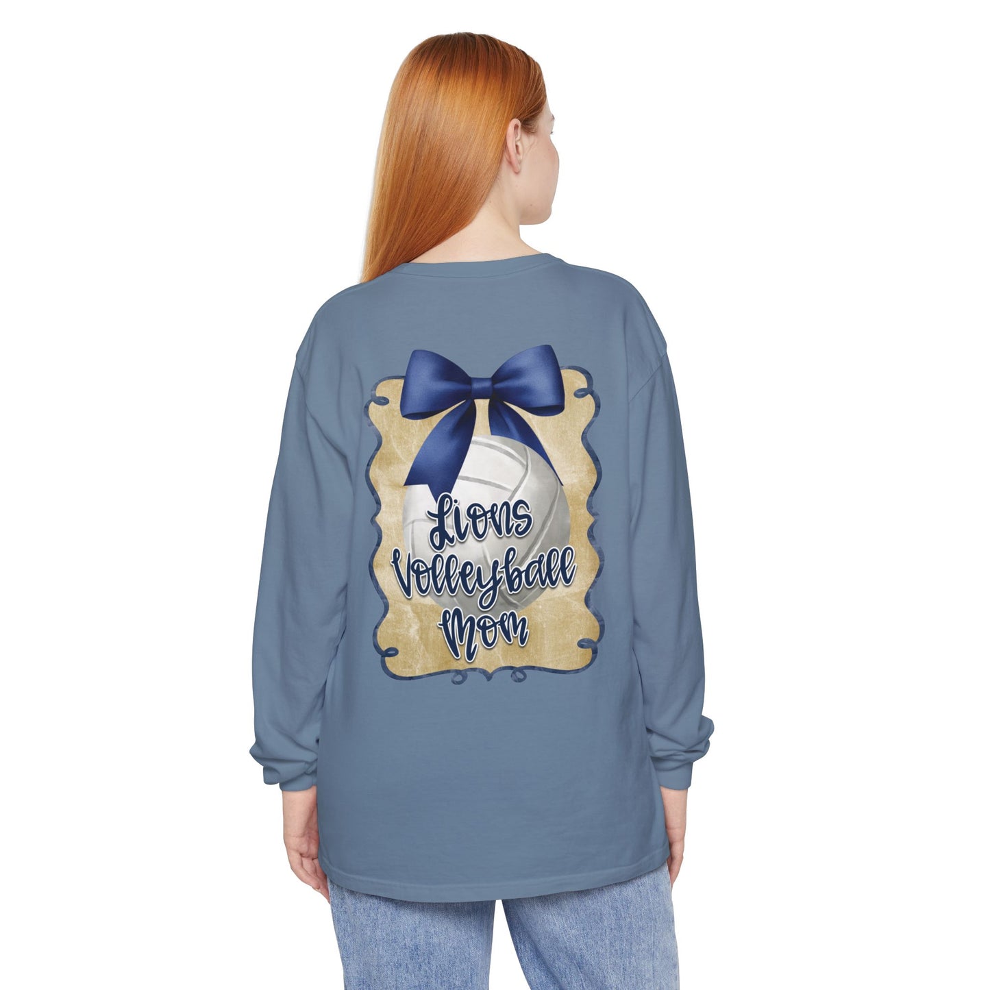 Foley Lions Volleyball Mom Long Sleeve T-Shirt- Comfort Colors