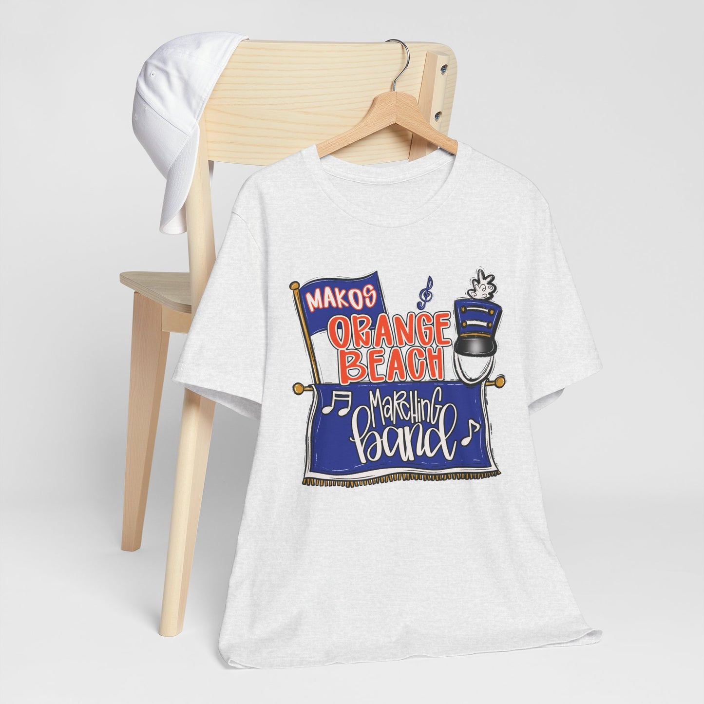 Adult Orange Beach Marching Band Tee - Bella Canvas