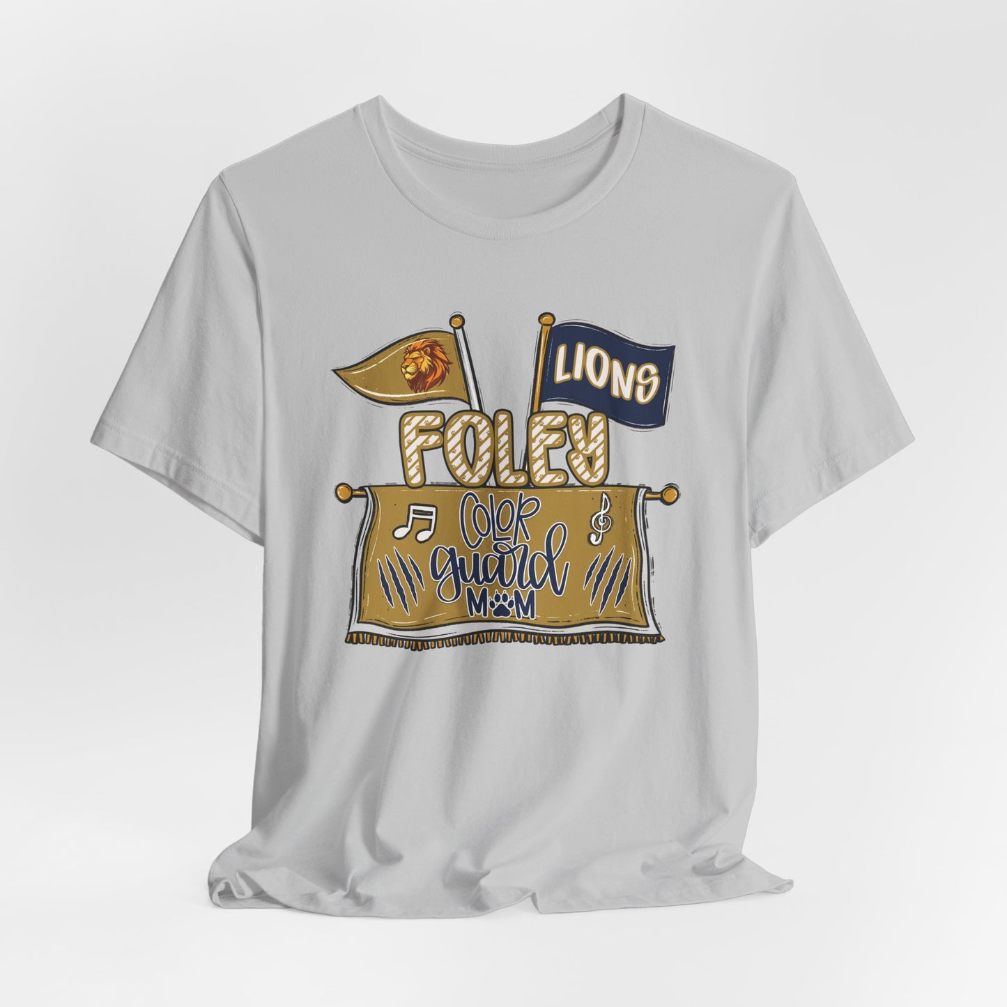 Adult Lions Color Guard Mom Tee - Bella Canvas