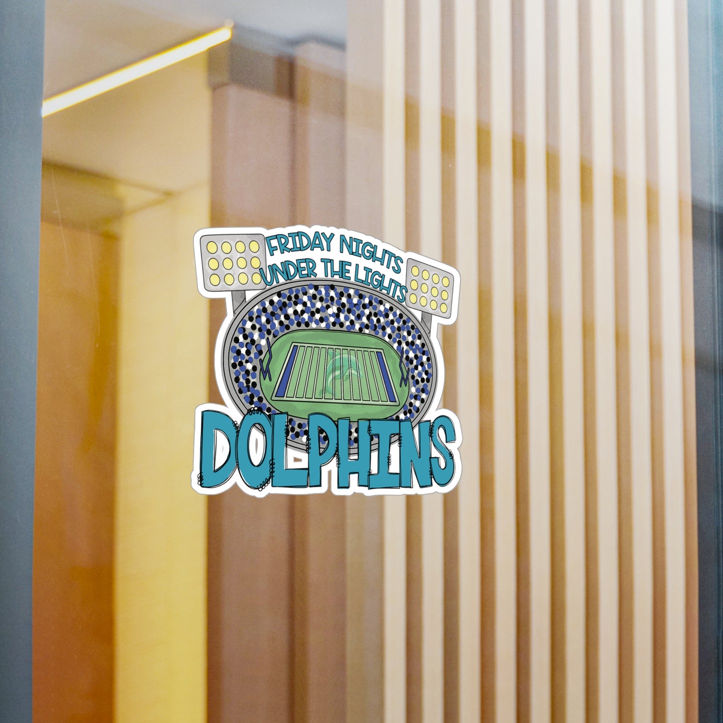 Dolphins Friday Night Lights Vinyl Decals,