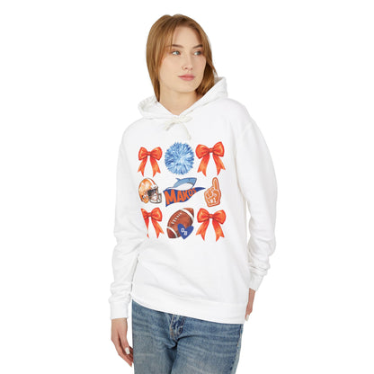 Makos Coquette Football Hoodie - Comfort Colors