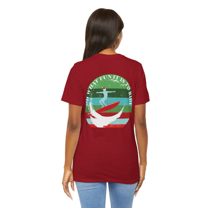 Adult Christmas Surfing Tee - Bella Canvas
