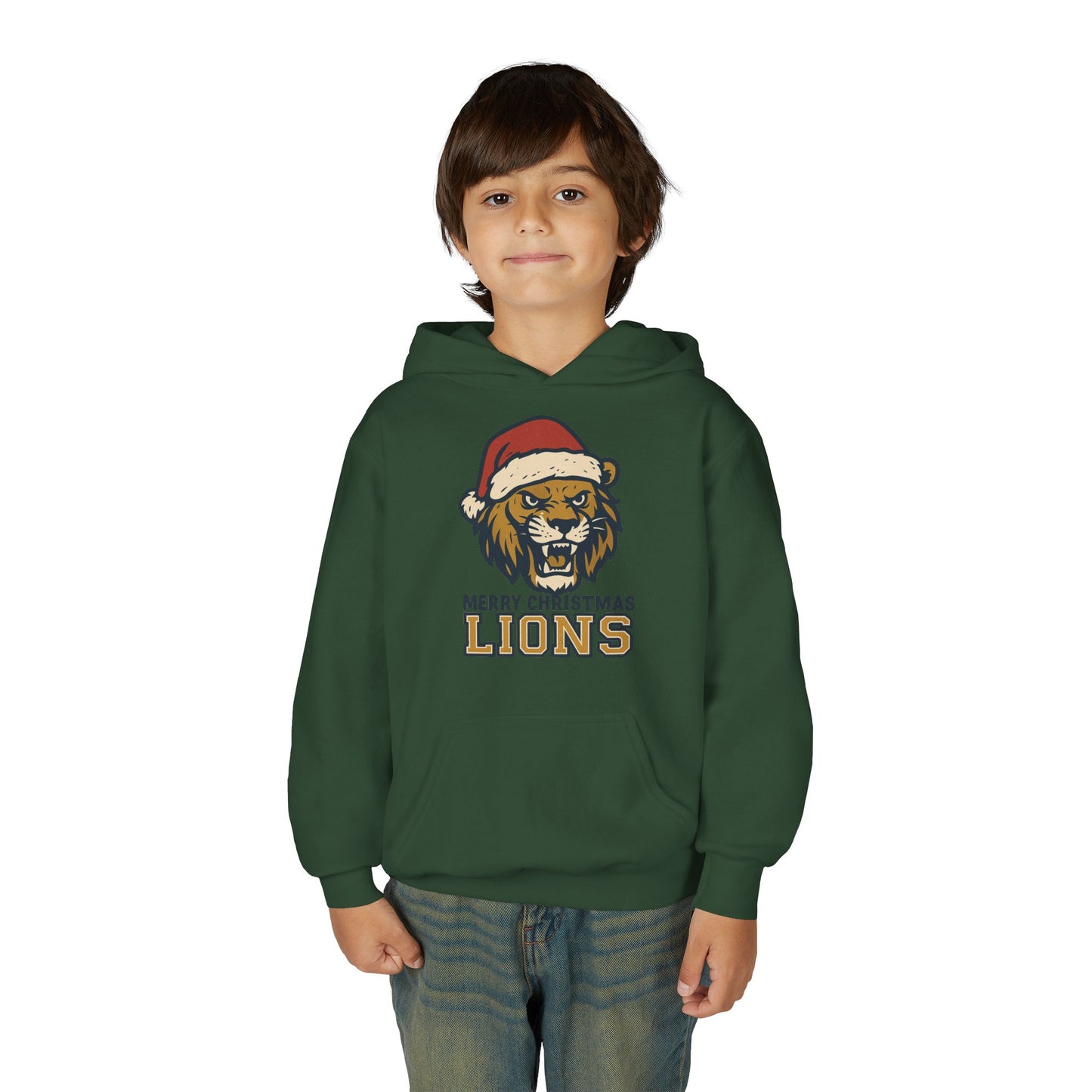 Merry Christmas Lions Hoodie - Gildan