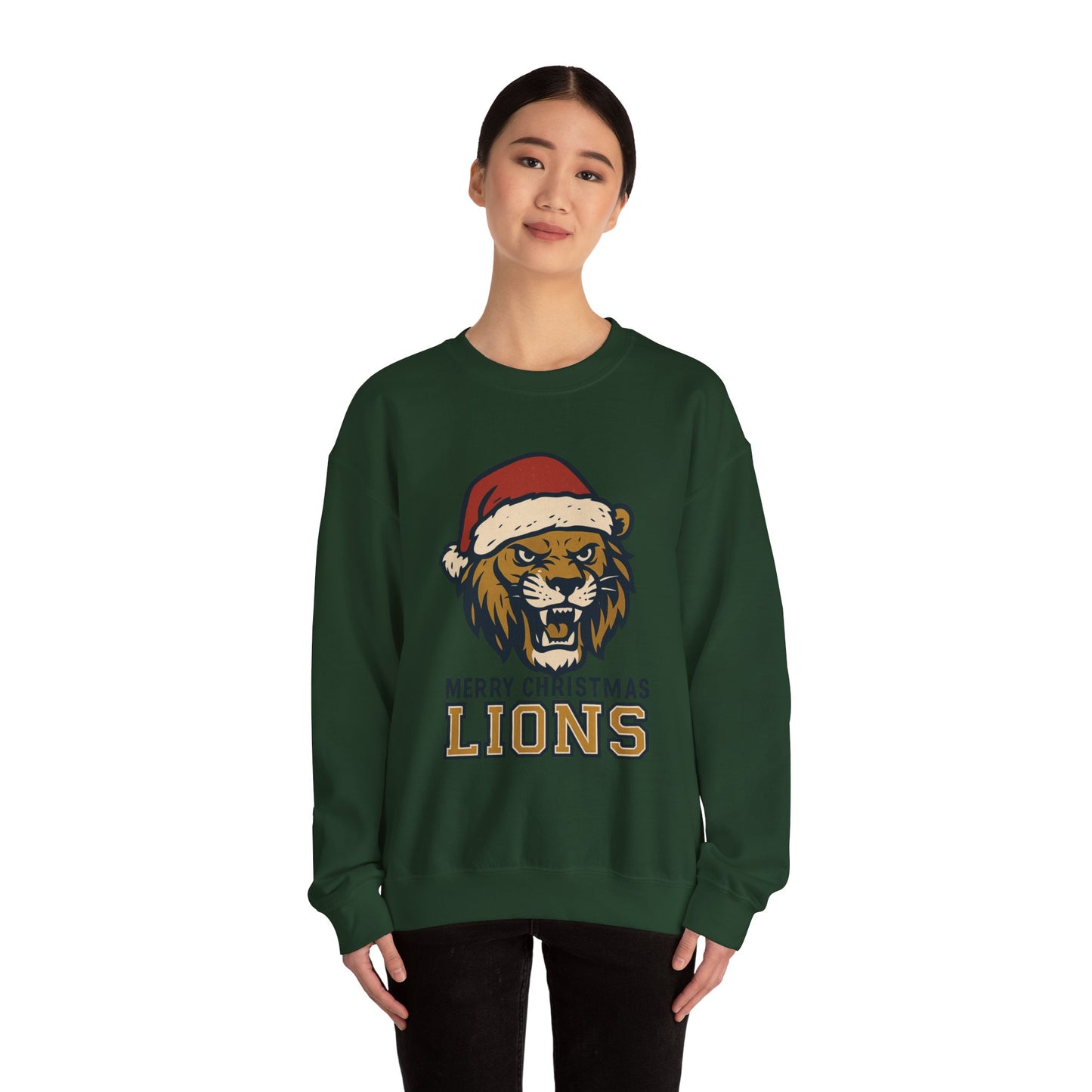 Merry Christmas Lions Sweatshirt — Gildan