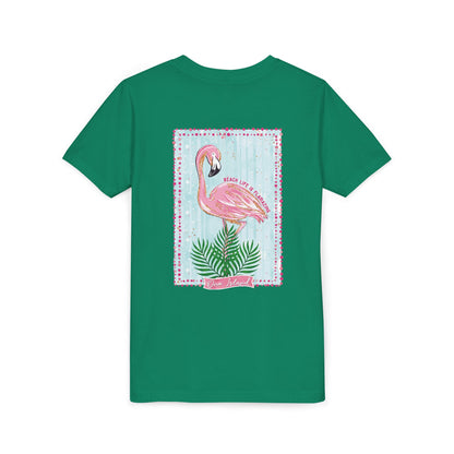 Beach Life is Flamazing Flamingo Tee - Bella Canvas