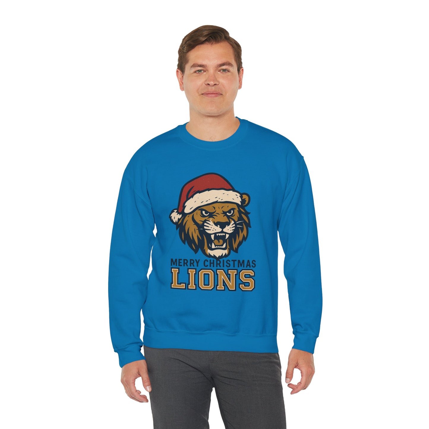 Merry Christmas Lions Sweatshirt — Gildan