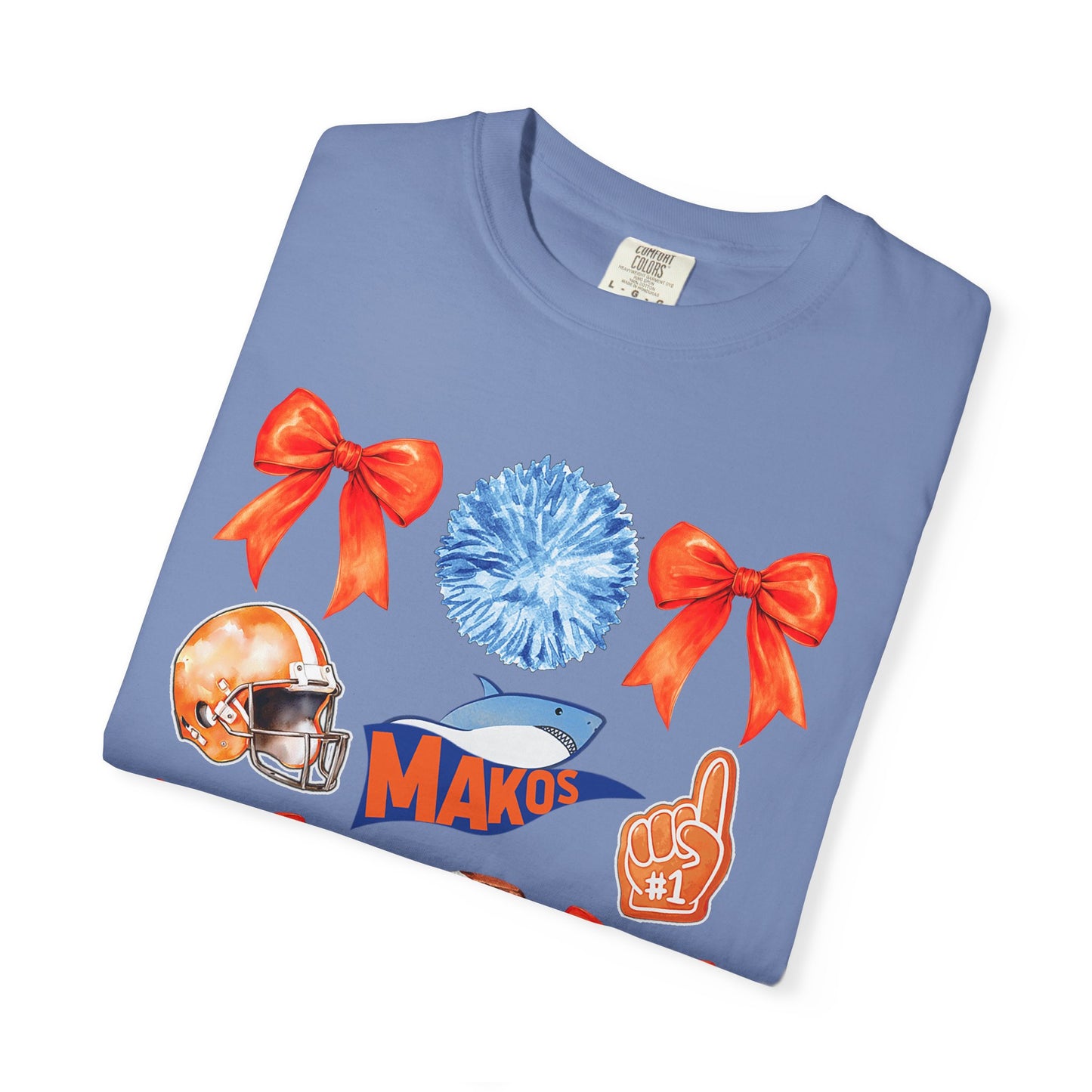 Makos Coquette Football Tee - Comfort Colors