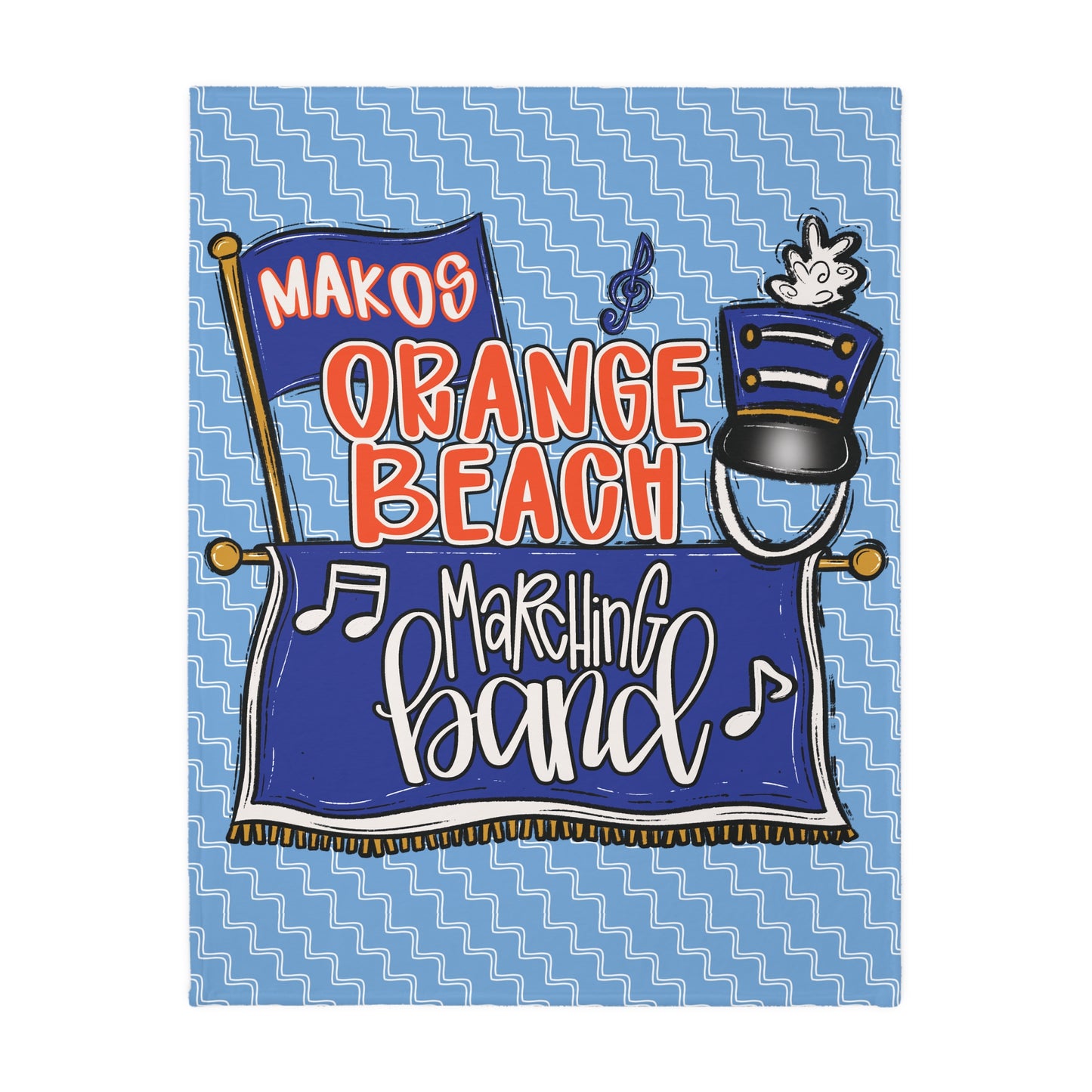 Marching Band 2 Sided Plush Fleece Blanket
