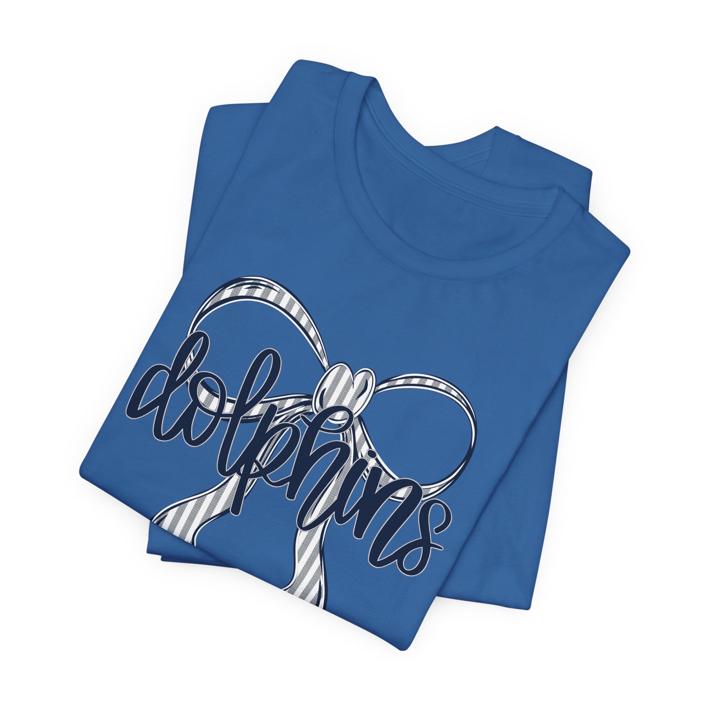 Preppy Dolphins Bow Bella Canvas