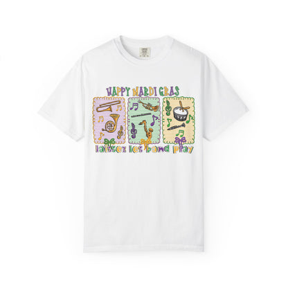 Happy Mardi Gras Jazz T-Shirt — Let the Good Times Roll Shirt