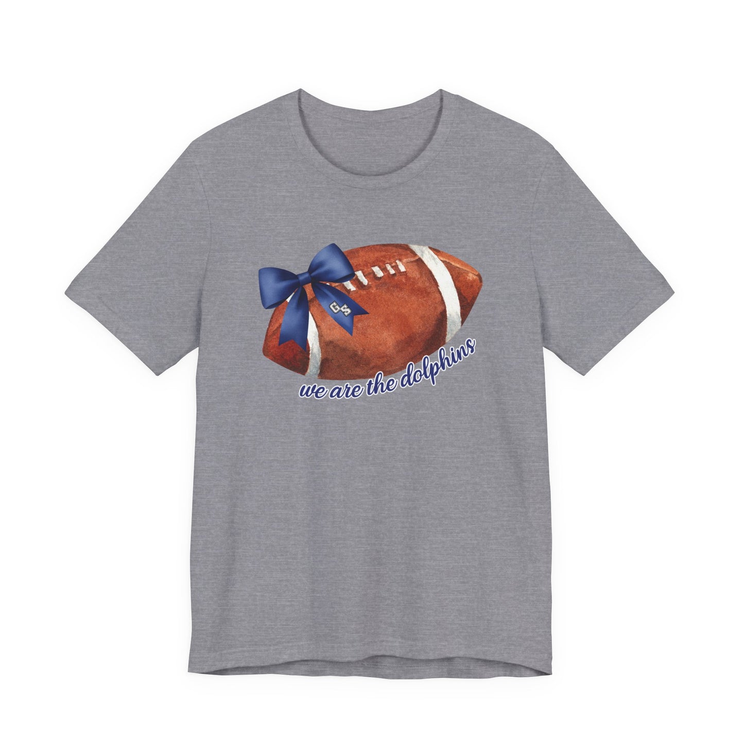Adult Dolphins Coquette Football Tee