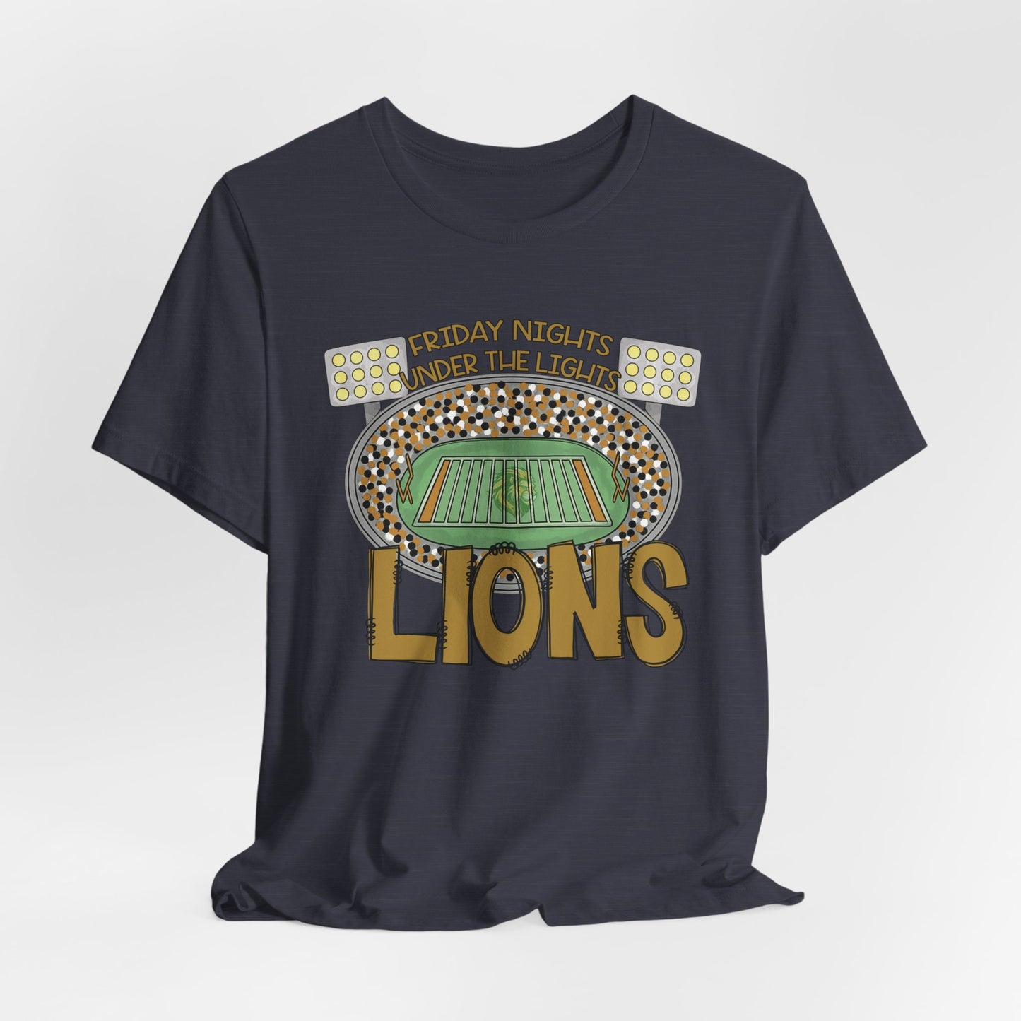 Adult LionsFriday Nights Under the Lights Tee - Bella Canvas