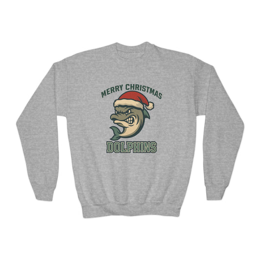 Merry Christmas Dolphins Sweatshirt - Gildan