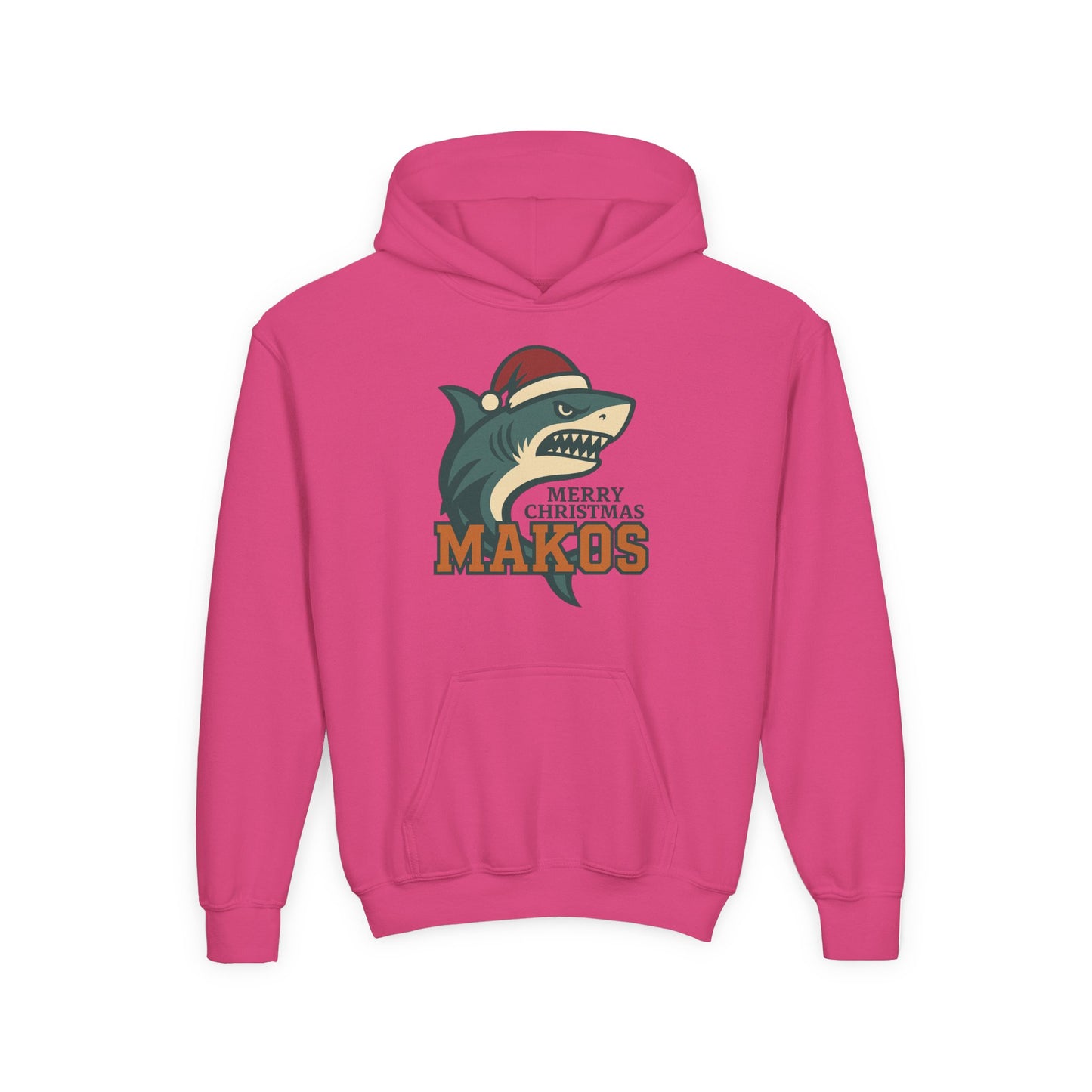 Youth Makos Christmas Hoodie — Merry Christmas Shark Holiday Sweatshirt