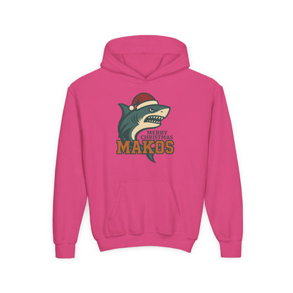 Youth Makos Christmas Hoodie — Merry Christmas Shark Holiday Sweatshirt