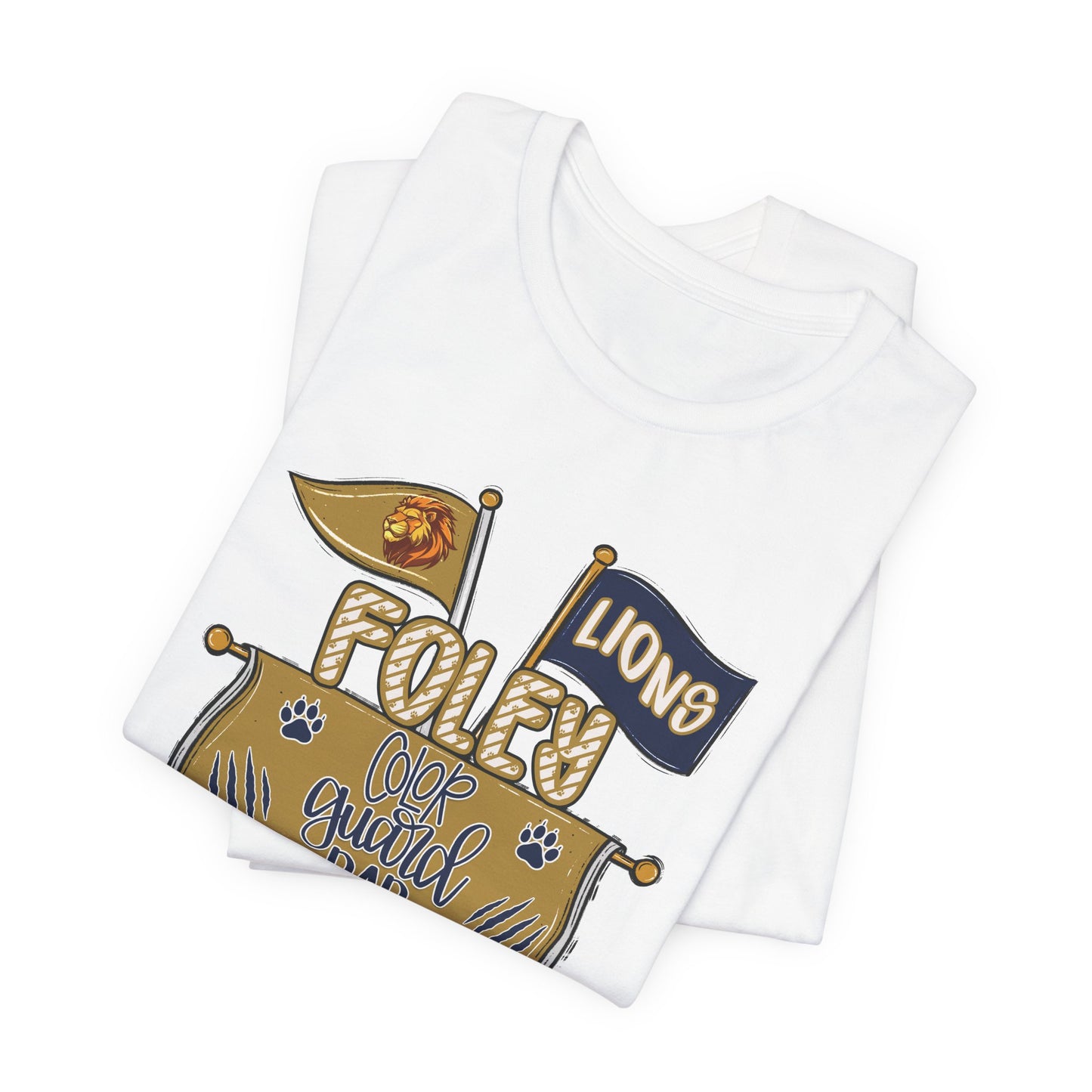 Adult Lions Color Guard Dad Tee - Bella Canvas