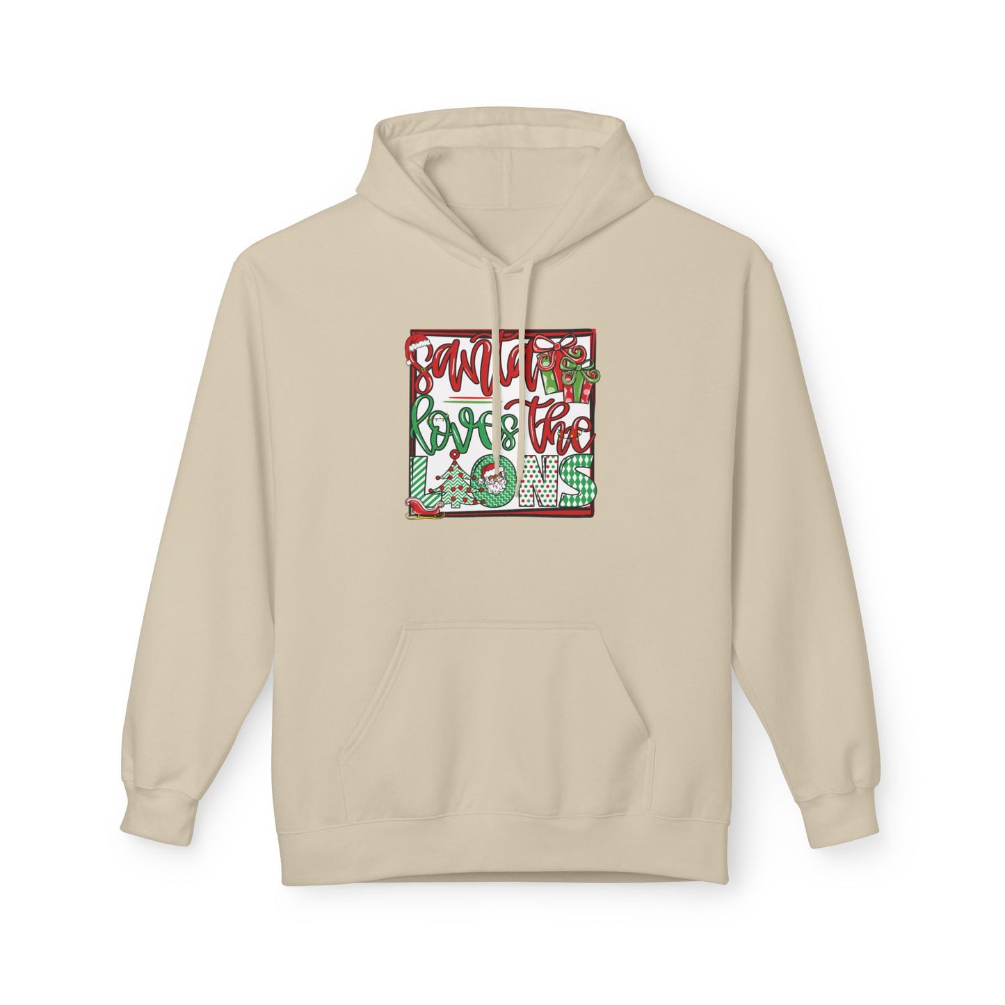 Adult Lions Christmas Hoodie - Gildan