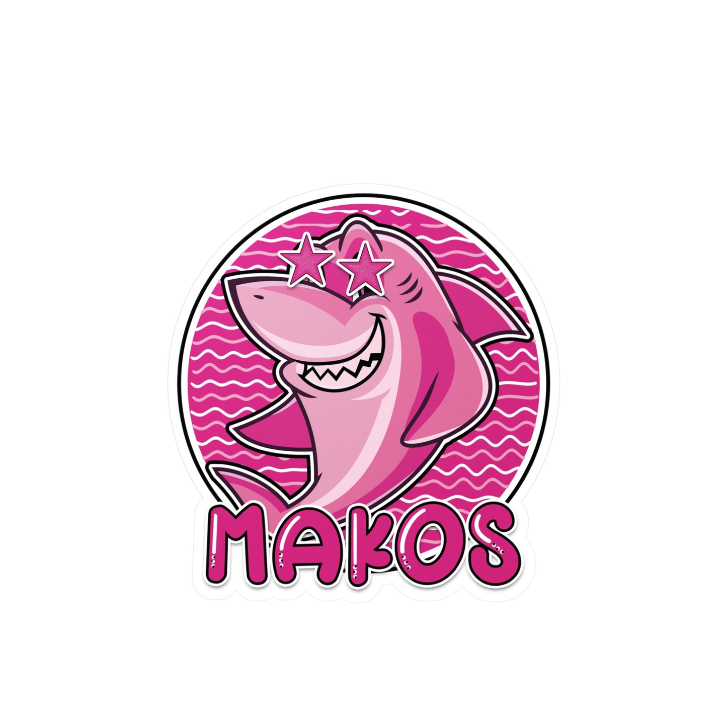 Preppy Pink Makos Vinyl Decals