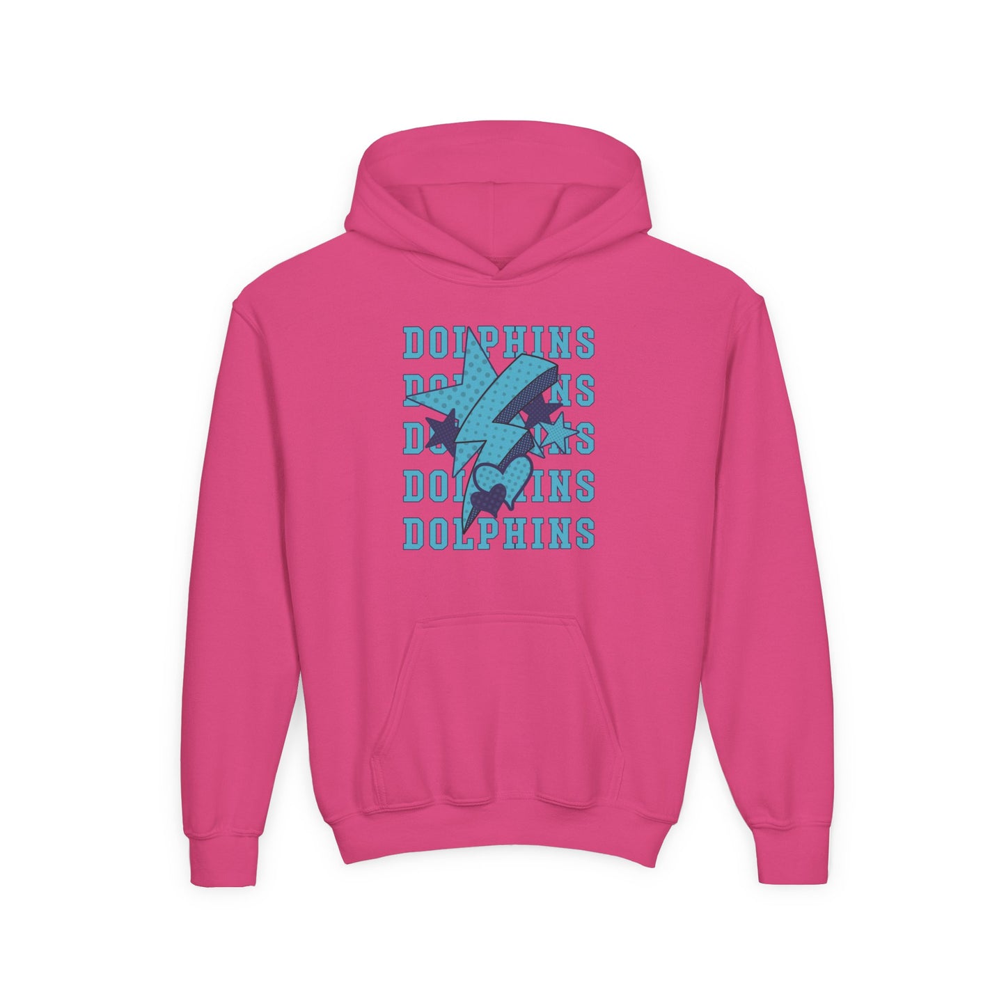 Youth Dolphin Lightning, Stars & Hearts Hoodie