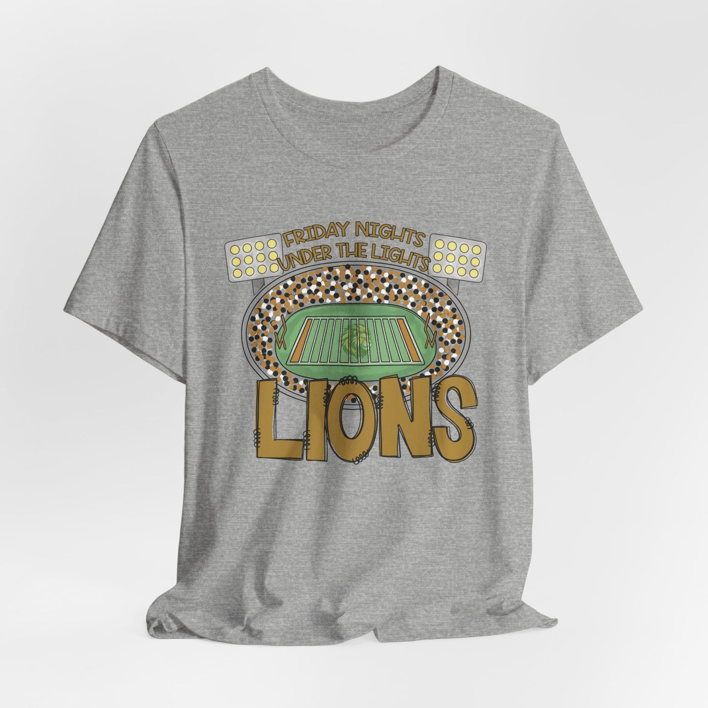 Adult LionsFriday Nights Under the Lights Tee - Bella Canvas