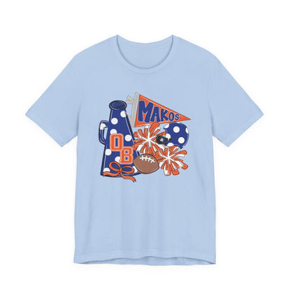 Adult Mega Makos Spirit Football Tee - Bella Canvas
