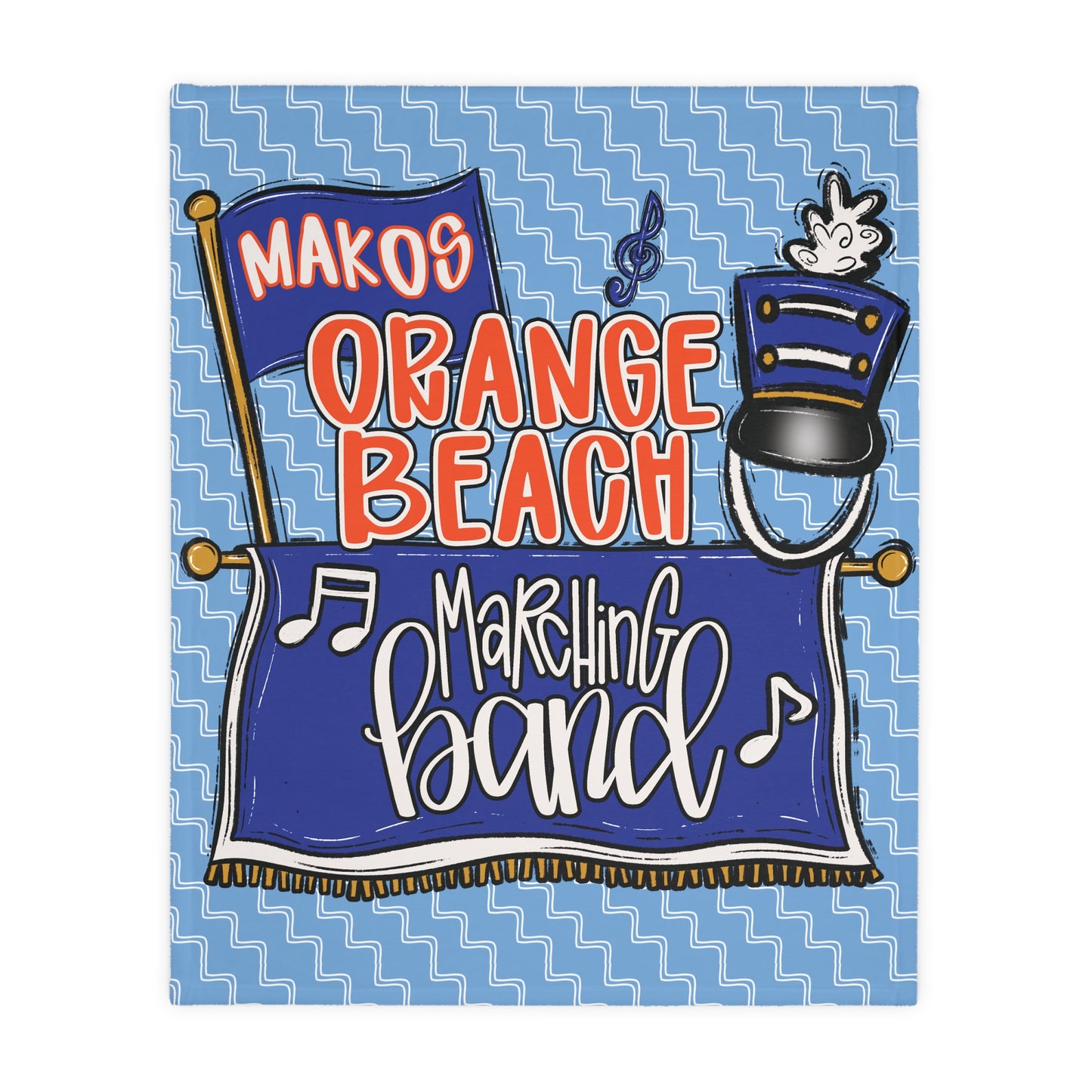 Marching Band 2 Sided Plush Fleece Blanket