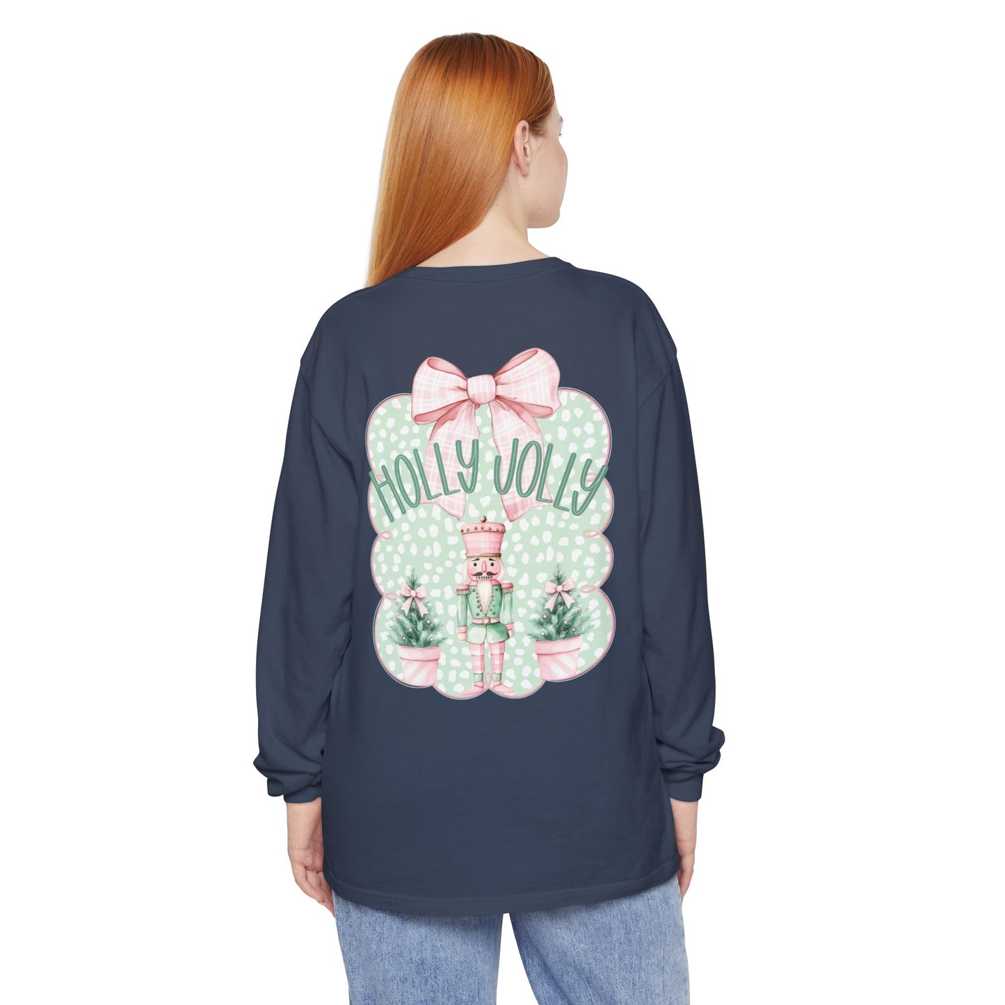 Holly Jolly Long Sleeve Tee - Comfort Colors