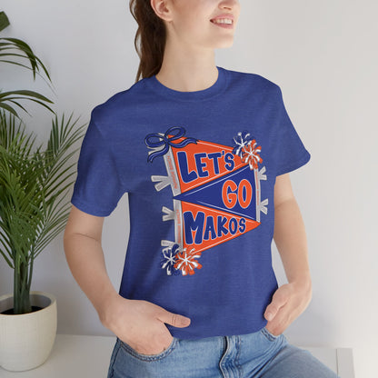 Adult Makos Let's Go Pennant Tee - Bella Canvas