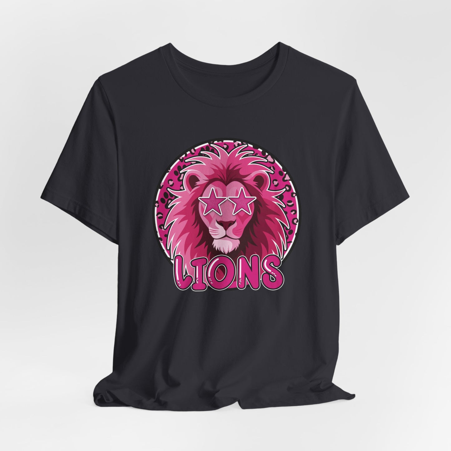Preppy Pink Lion Tee - Bella Canvas