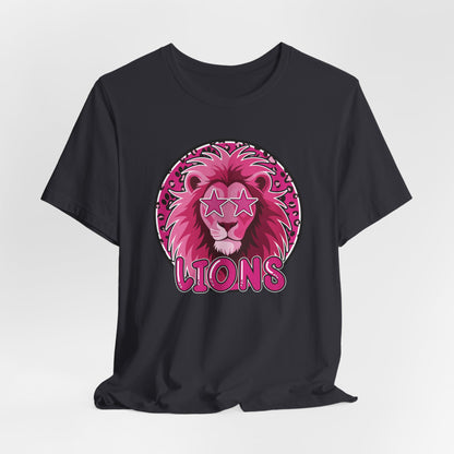 Preppy Pink Lion Tee - Bella Canvas