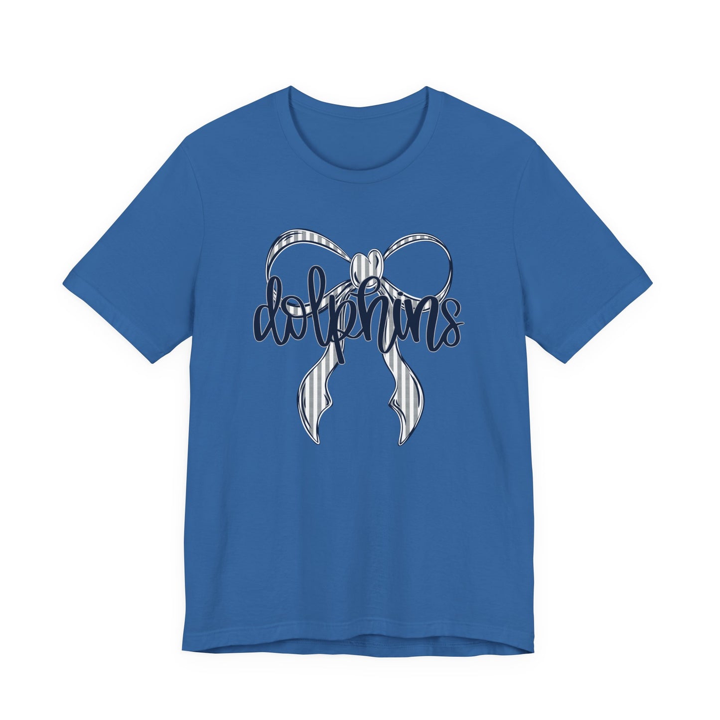 Preppy Dolphins Bow Bella Canvas