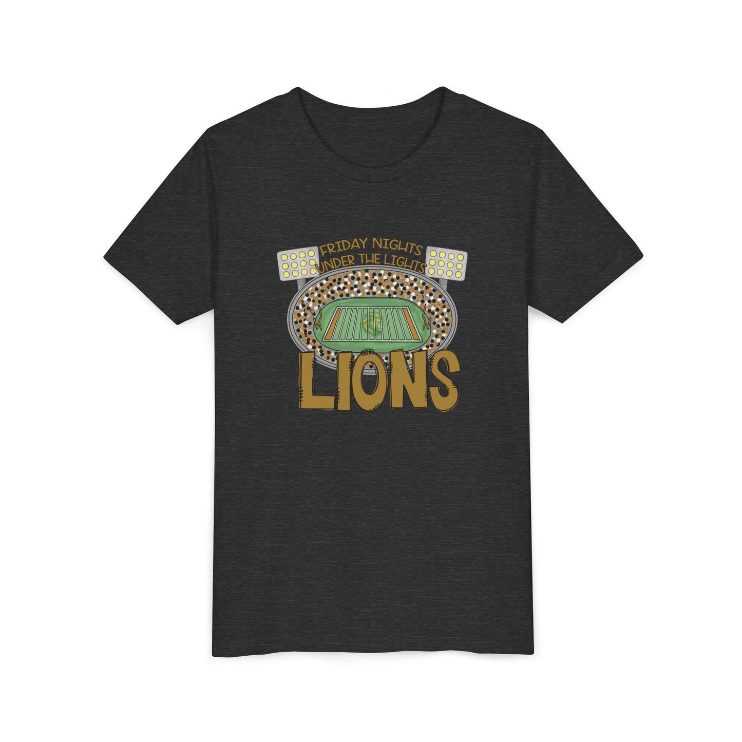 Youth Lions Friday Nights Under the Lights - Bella Canvas
